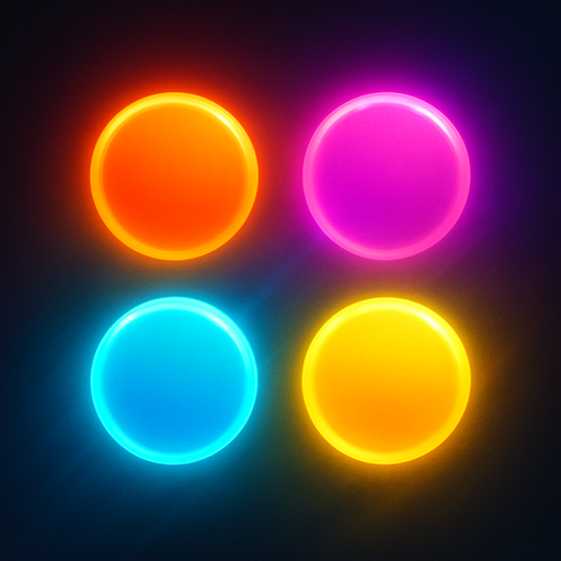 The Light Tap app icon: four glowing lights on a dark ground.
